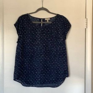 Joie 100% Silk Short Sleeve Blouse